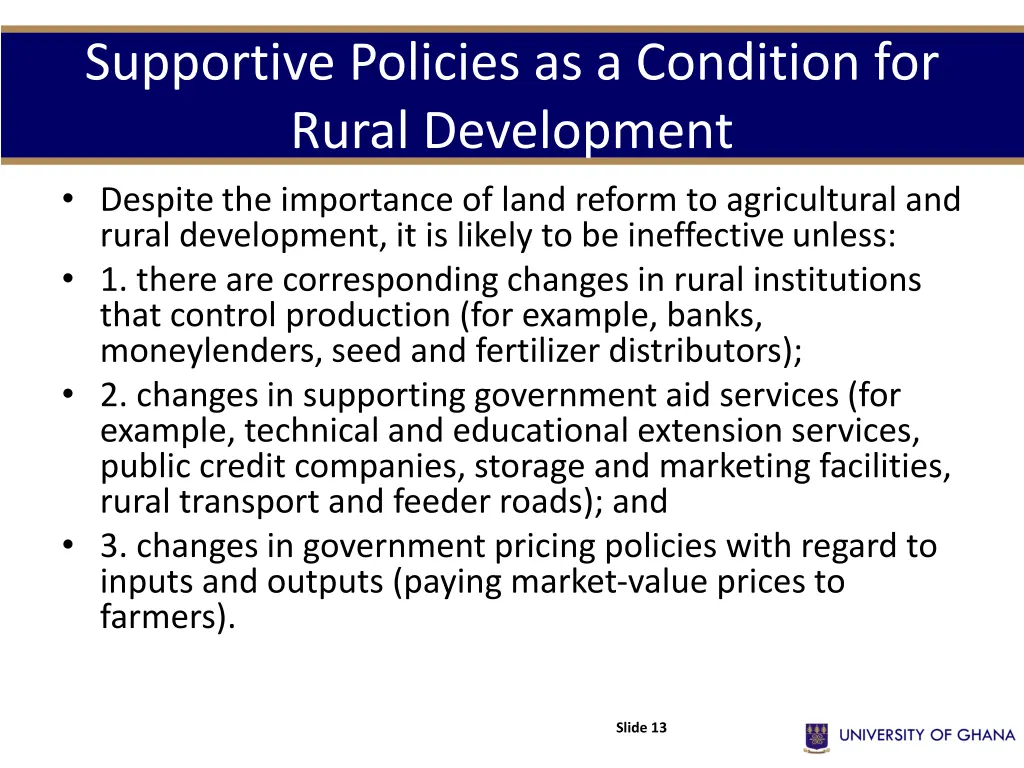 supportive policies as a condition for rural 1