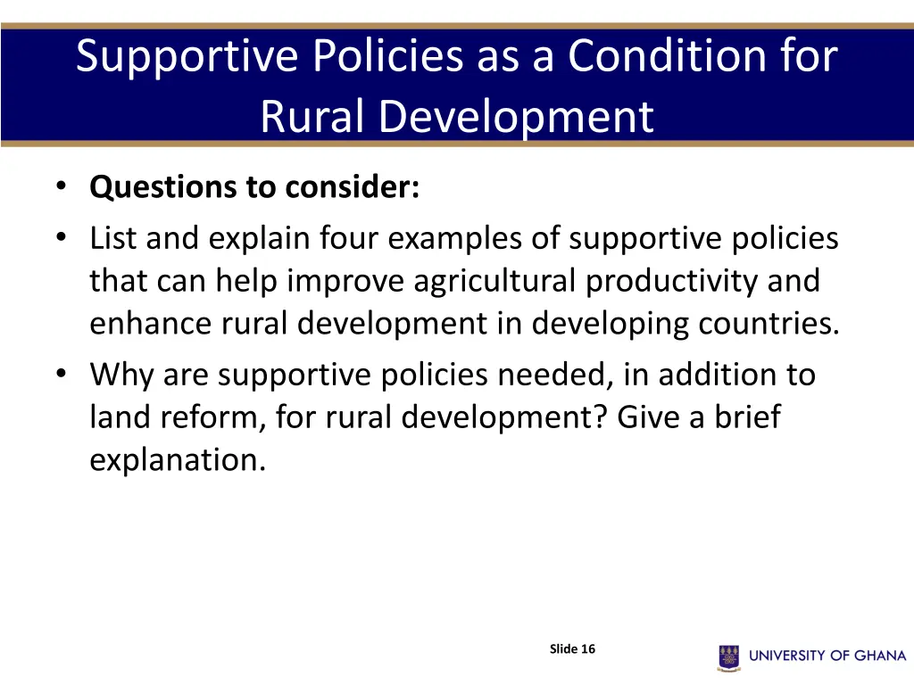 supportive policies as a condition for rural 4