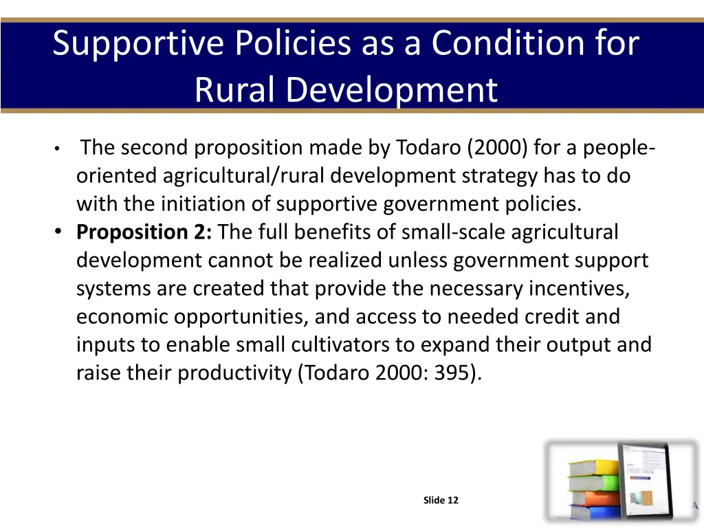 supportive policies as a condition for rural