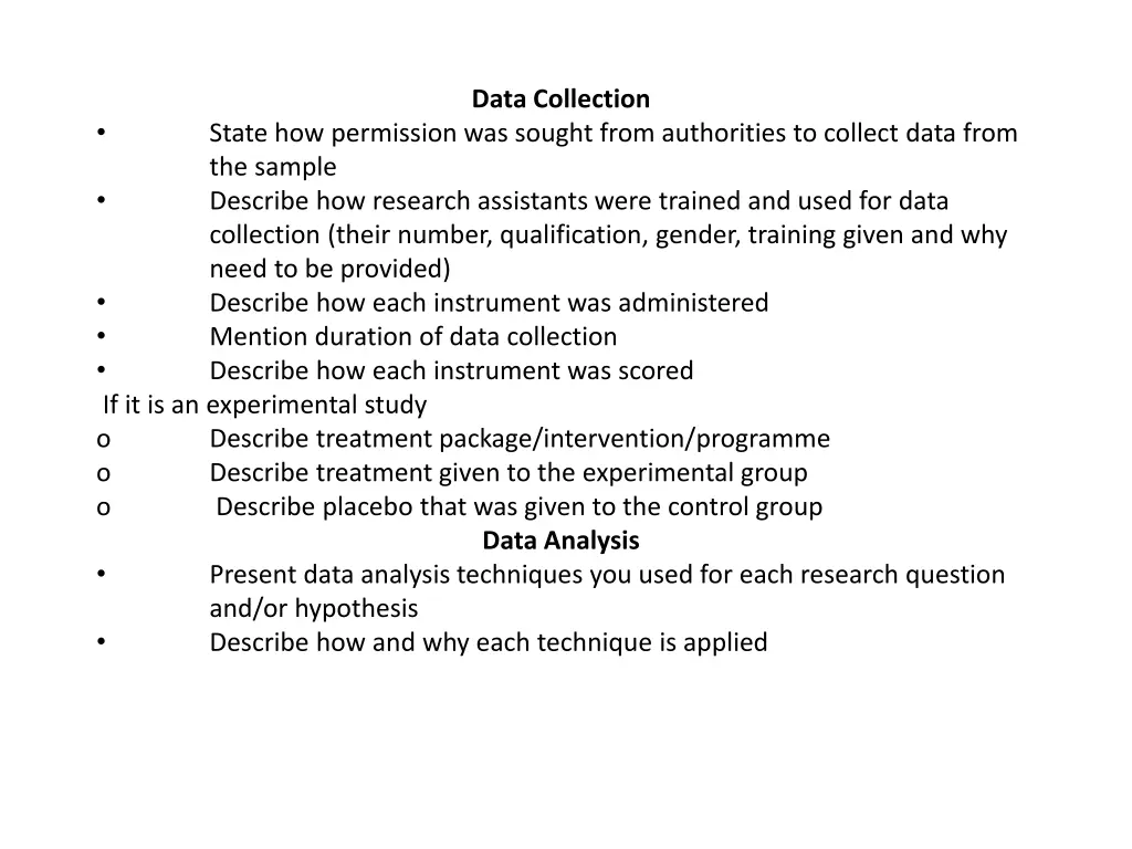 data collection