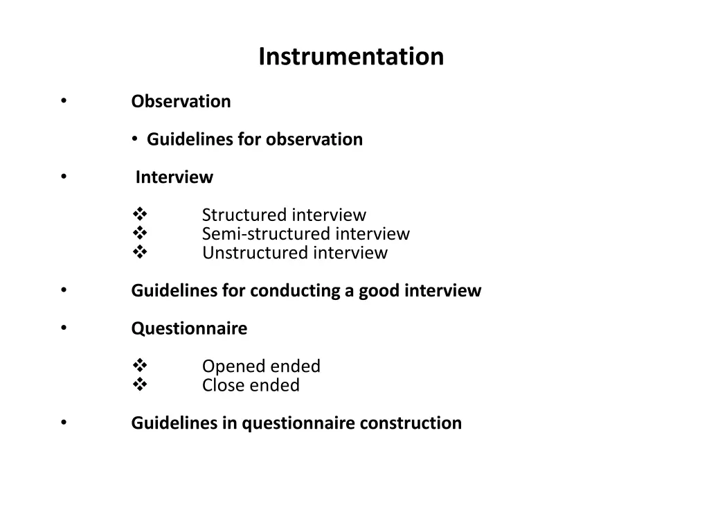 instrumentation