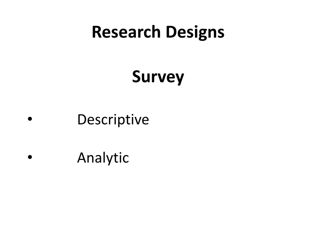 research designs