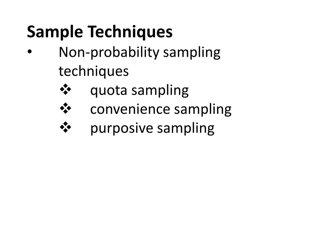 sample techniques non probability sampling