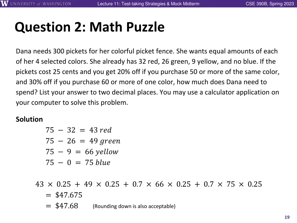 lecture 11 test taking strategies mock midterm 18