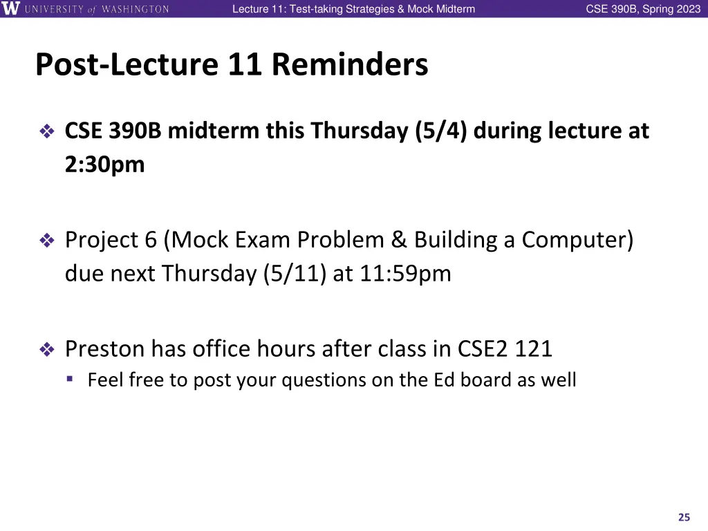 lecture 11 test taking strategies mock midterm 24
