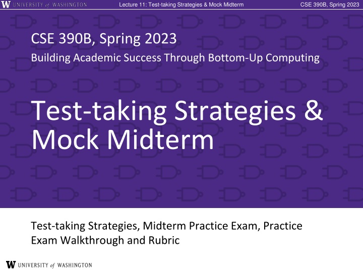 lecture 11 test taking strategies mock midterm