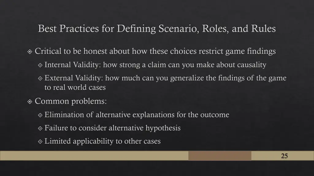 best practices for defining scenario roles 2