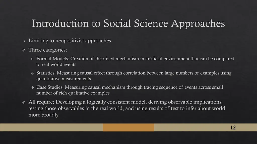 introduction to social science approaches