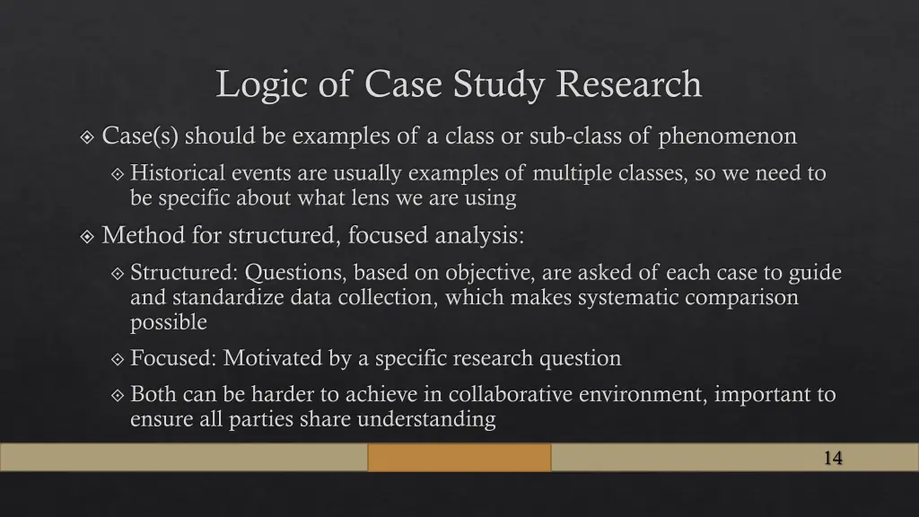 logic of case study research