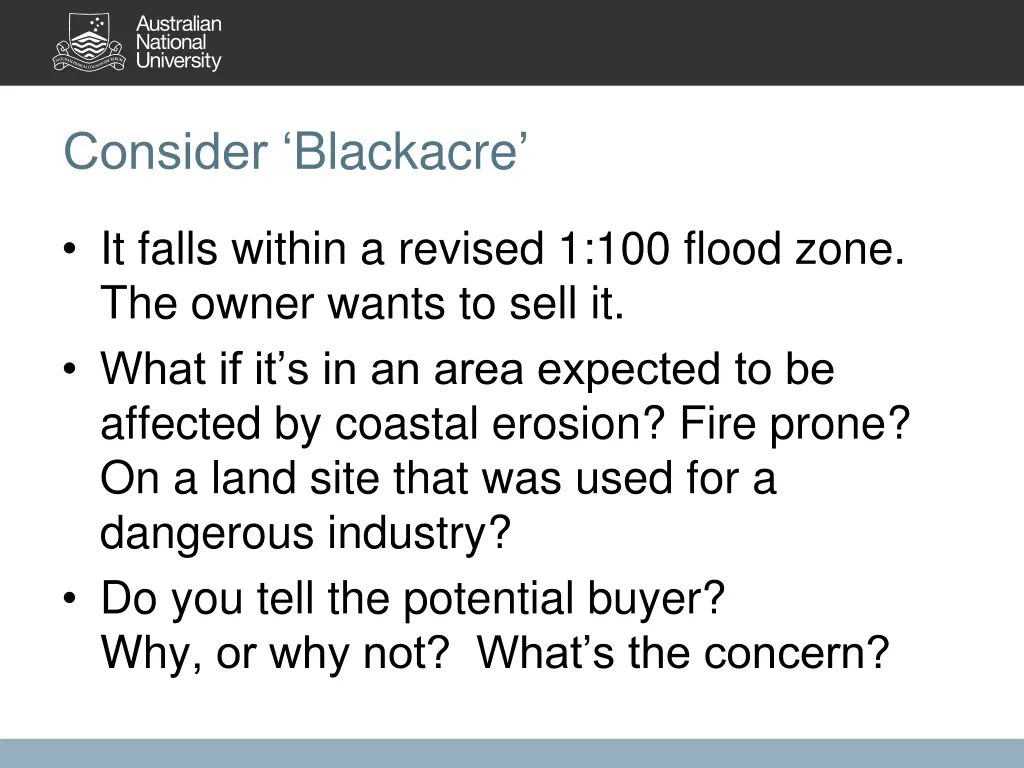 consider blackacre