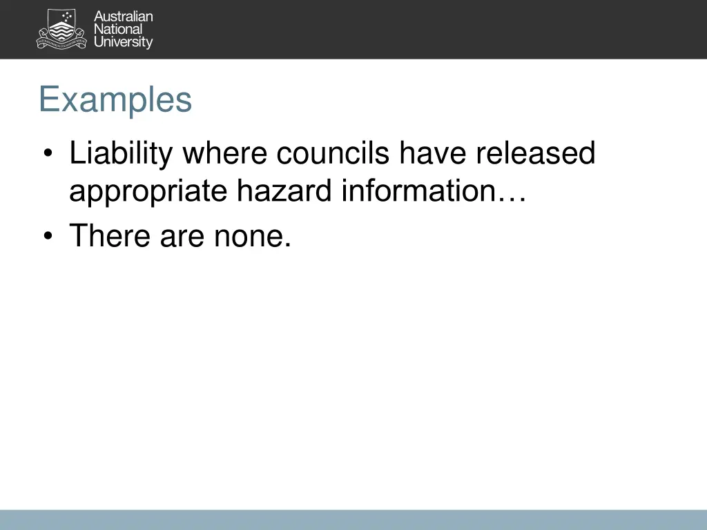 examples liability where councils have released