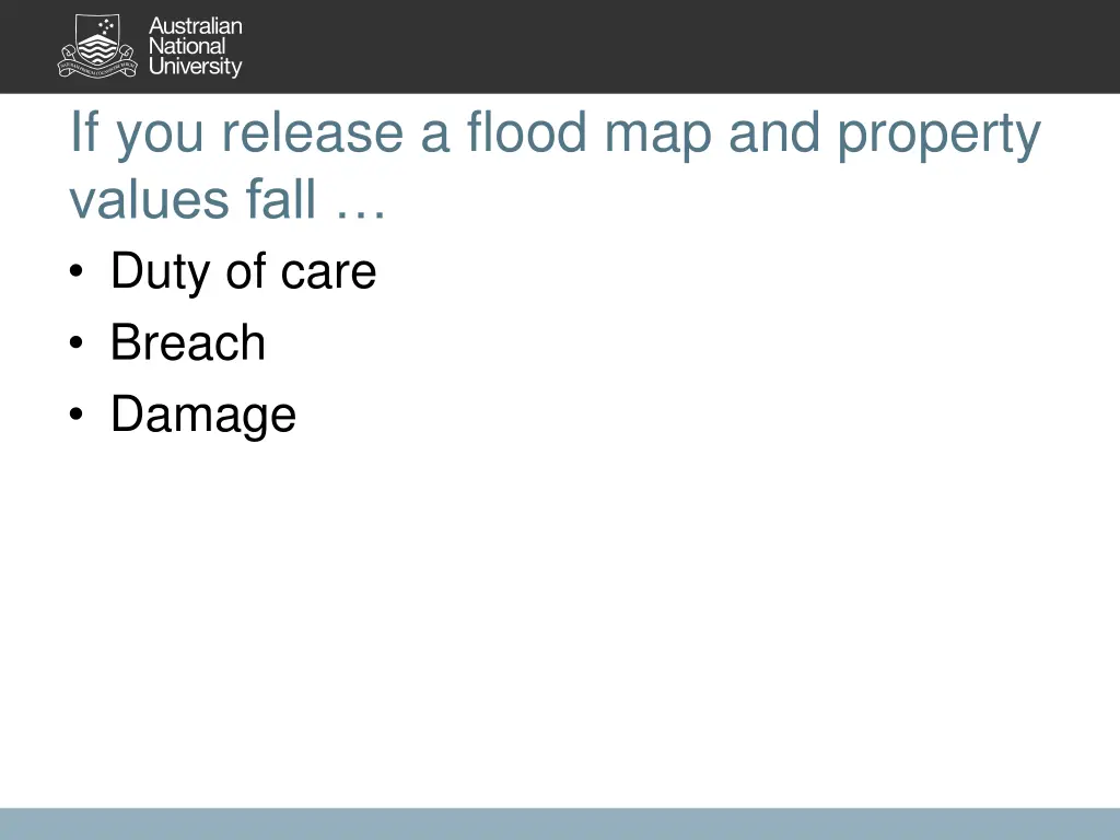 if you release a flood map and property values