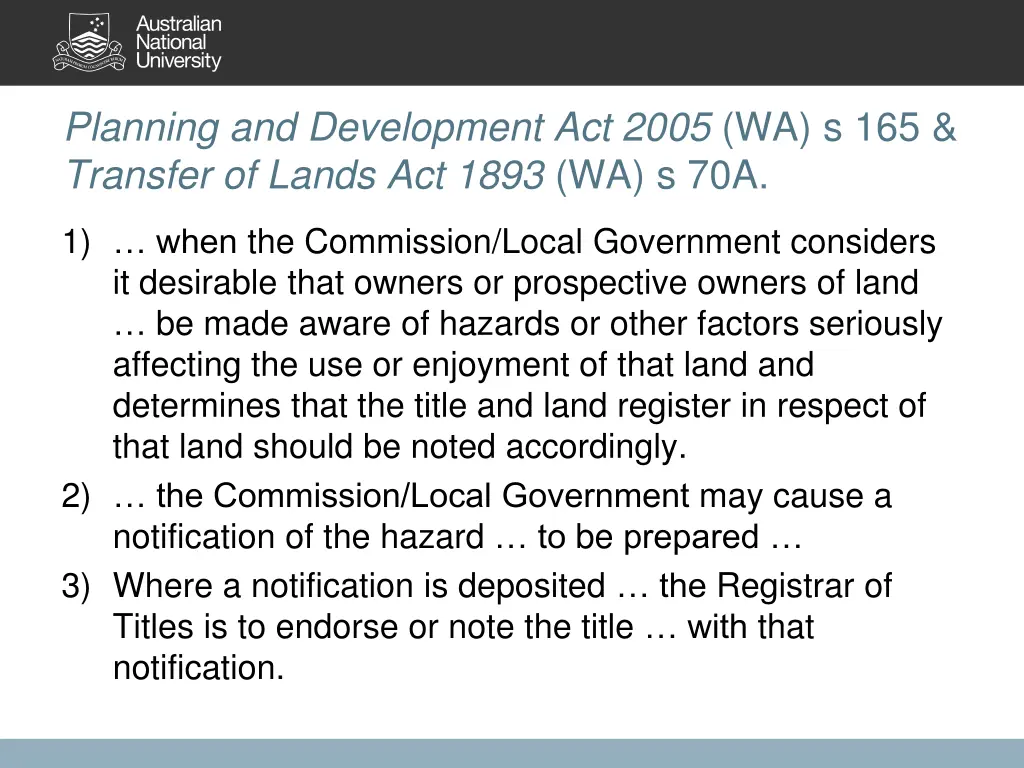 planning and development act 2005