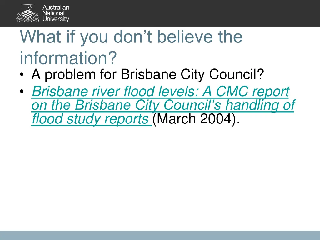 what if you don t believe the information