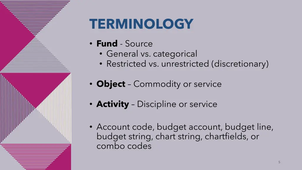 terminology