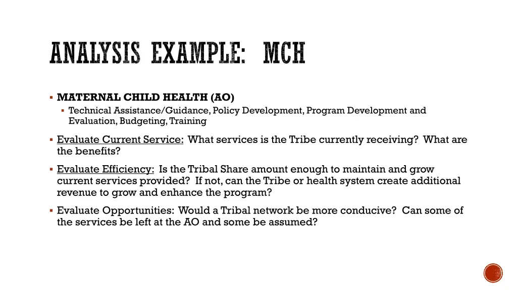 analysis example mch