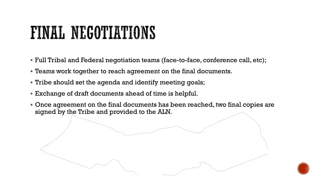 final negotiations