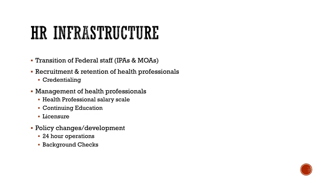 hr infrastructure