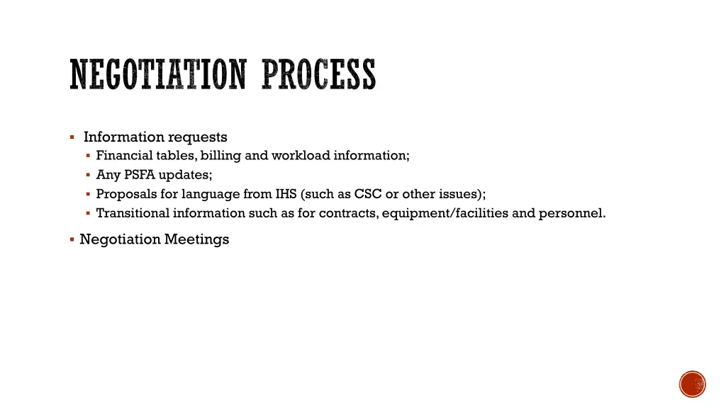negotiation process