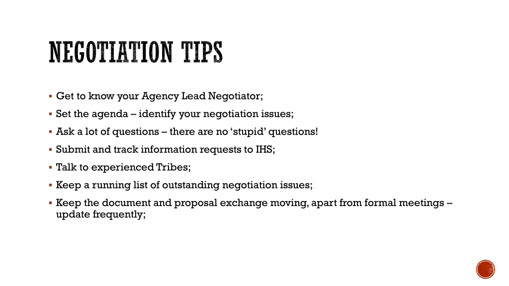 negotiation tips
