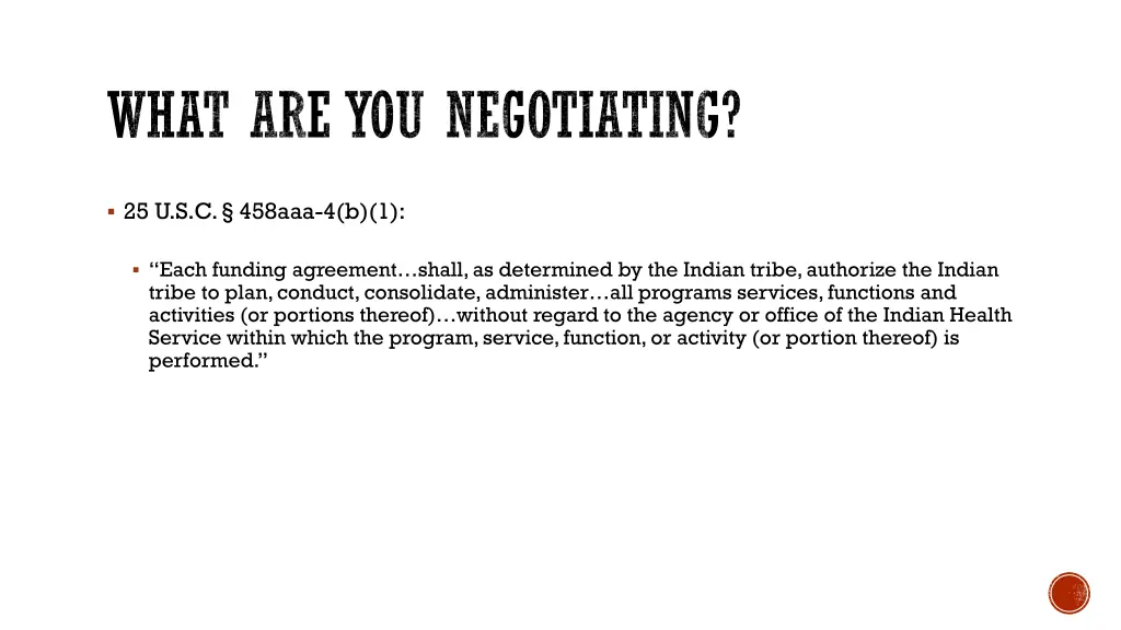 what are you negotiating