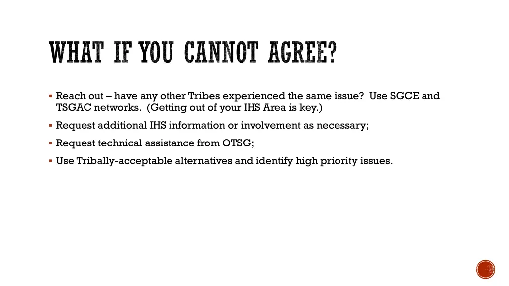 what if you cannot agree
