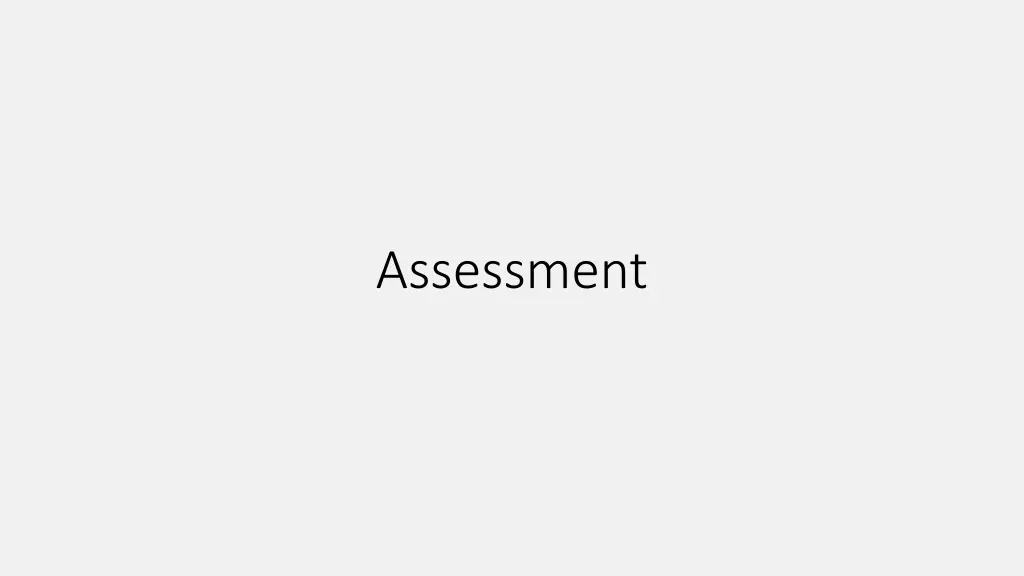 assessment