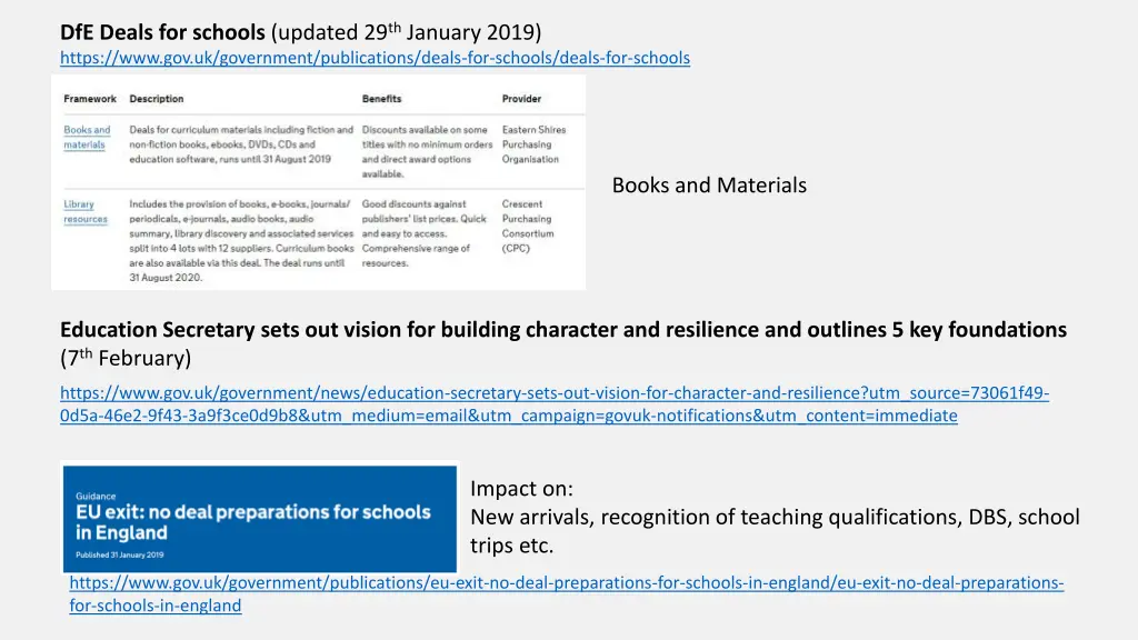 dfe deals for schools updated 29 th january 2019