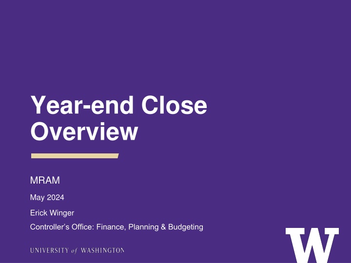 year end close overview