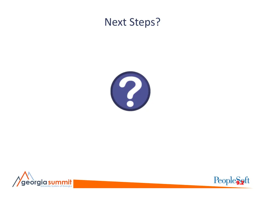 next steps
