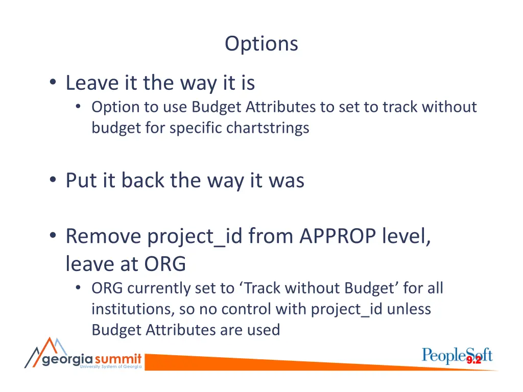 options
