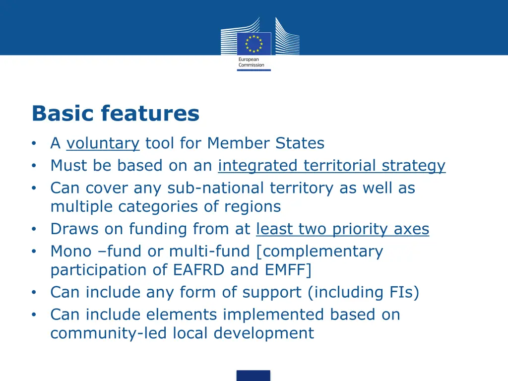 basic features a voluntary tool for member states