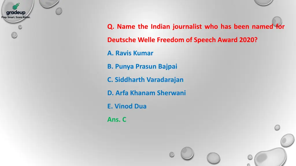 q name the indian journalist who has been named