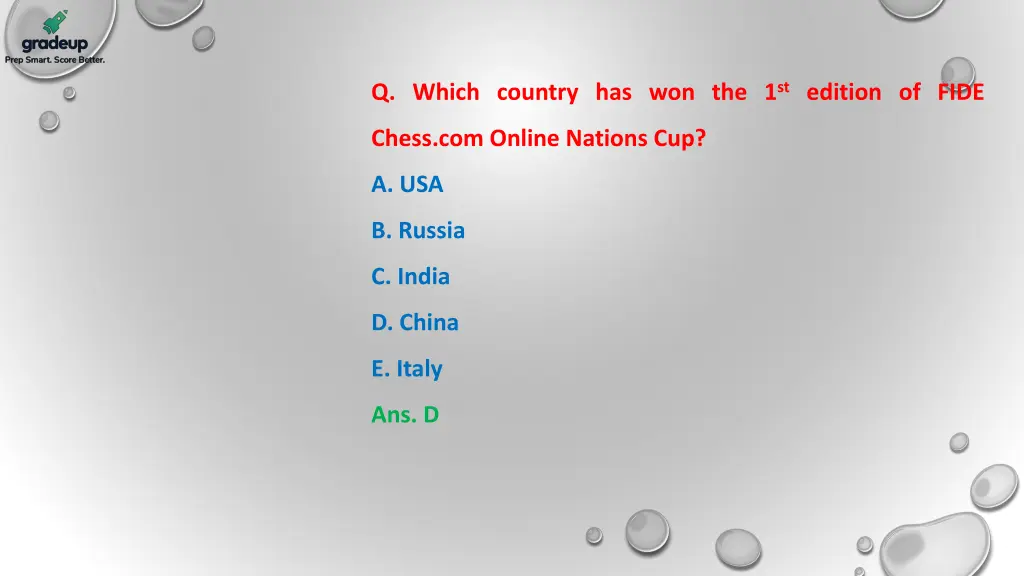 q which country has won the 1 st edition of fide