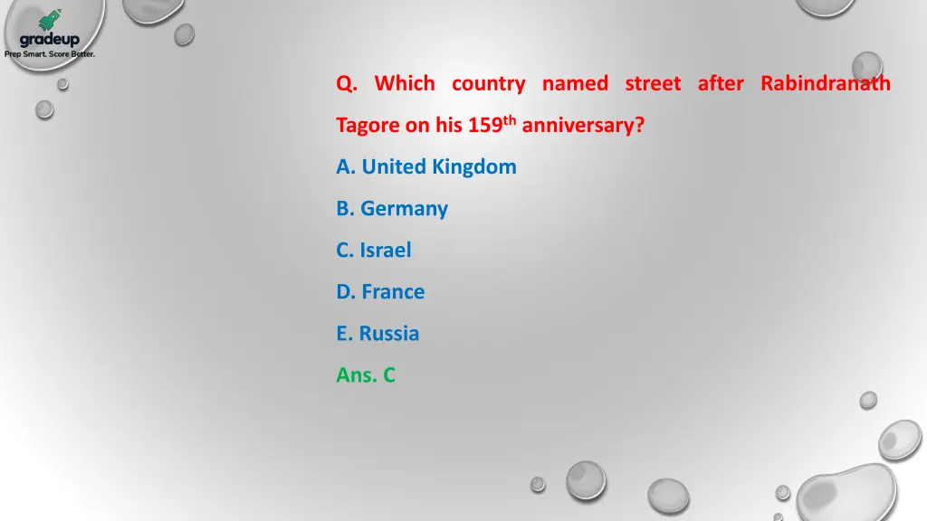 q which country named street after rabindranath