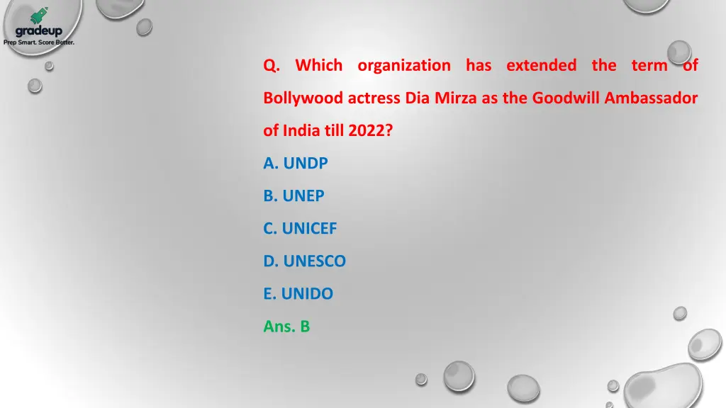 q which organization has extended the term of
