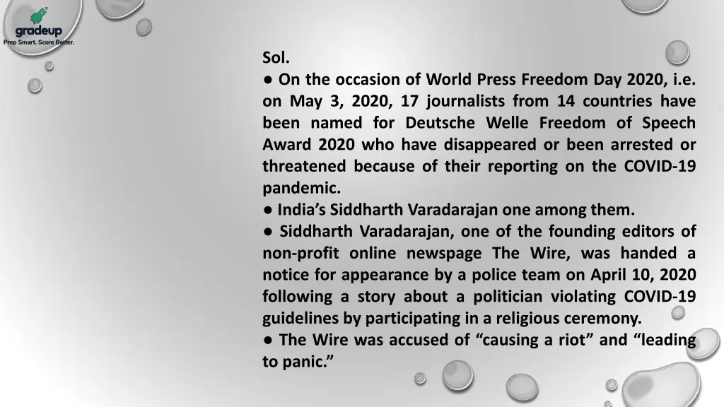 sol on the occasion of world press freedom
