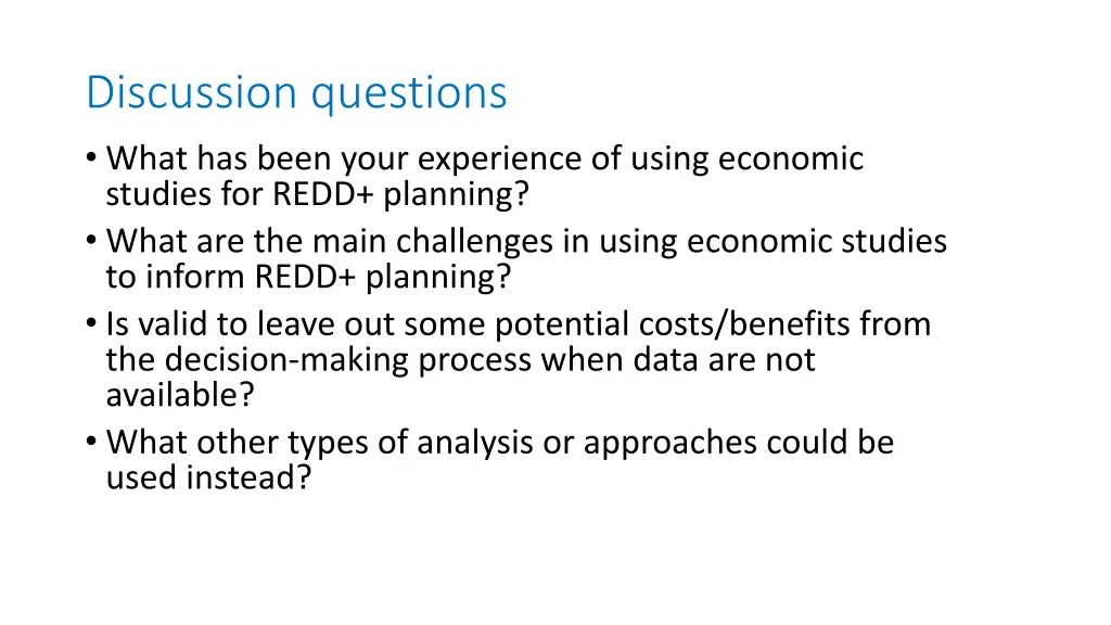 discussion questions what has been your
