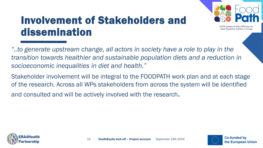 involvement involvement of of stakeholders