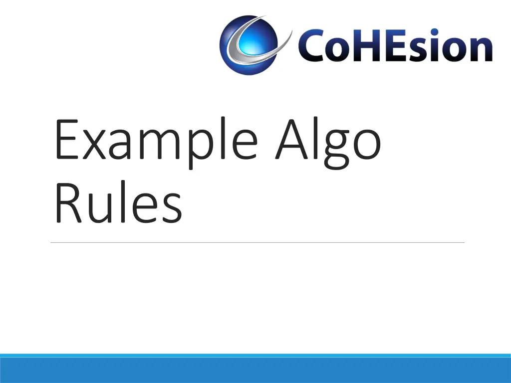 example algo rules