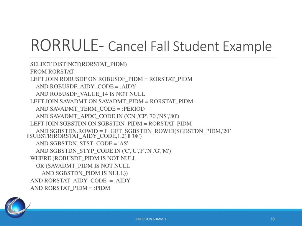 rorrule cancel fall student example