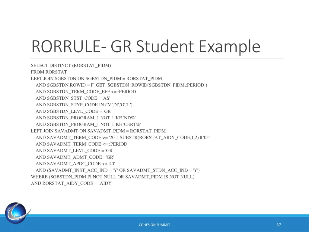 rorrule gr student example