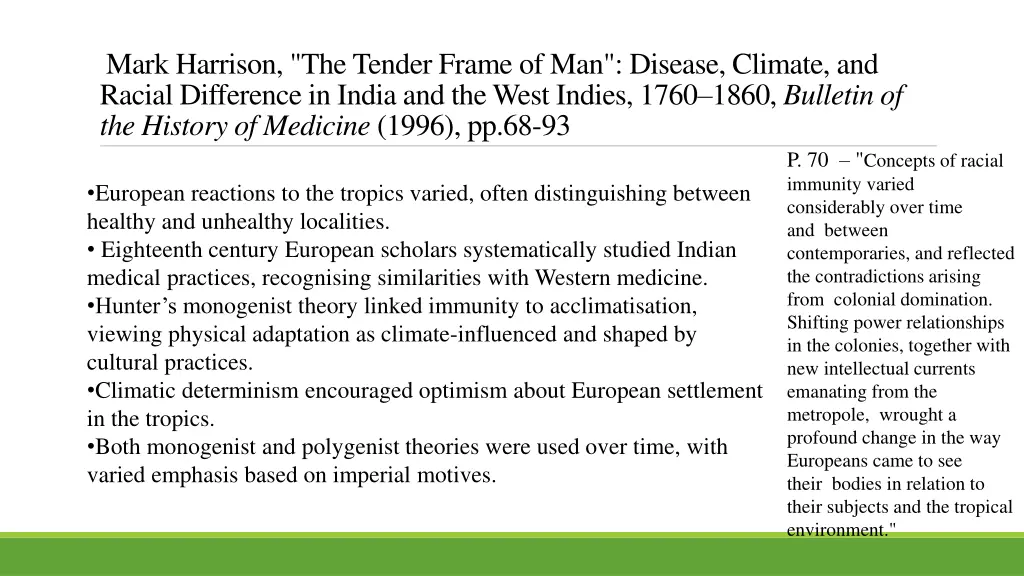 mark harrison the tender frame of man disease