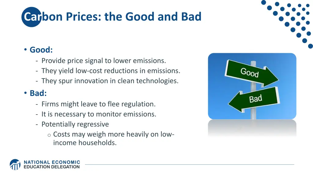 carbon prices the good and bad