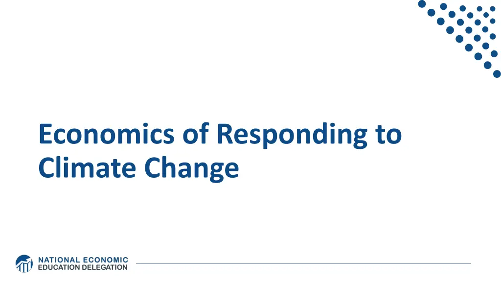 economics of responding to climate change