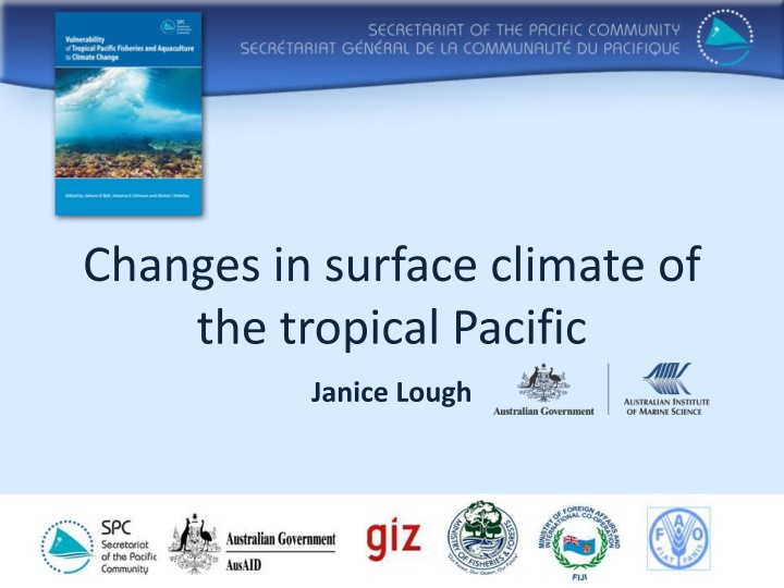 changes in surface climate of the tropical pacific