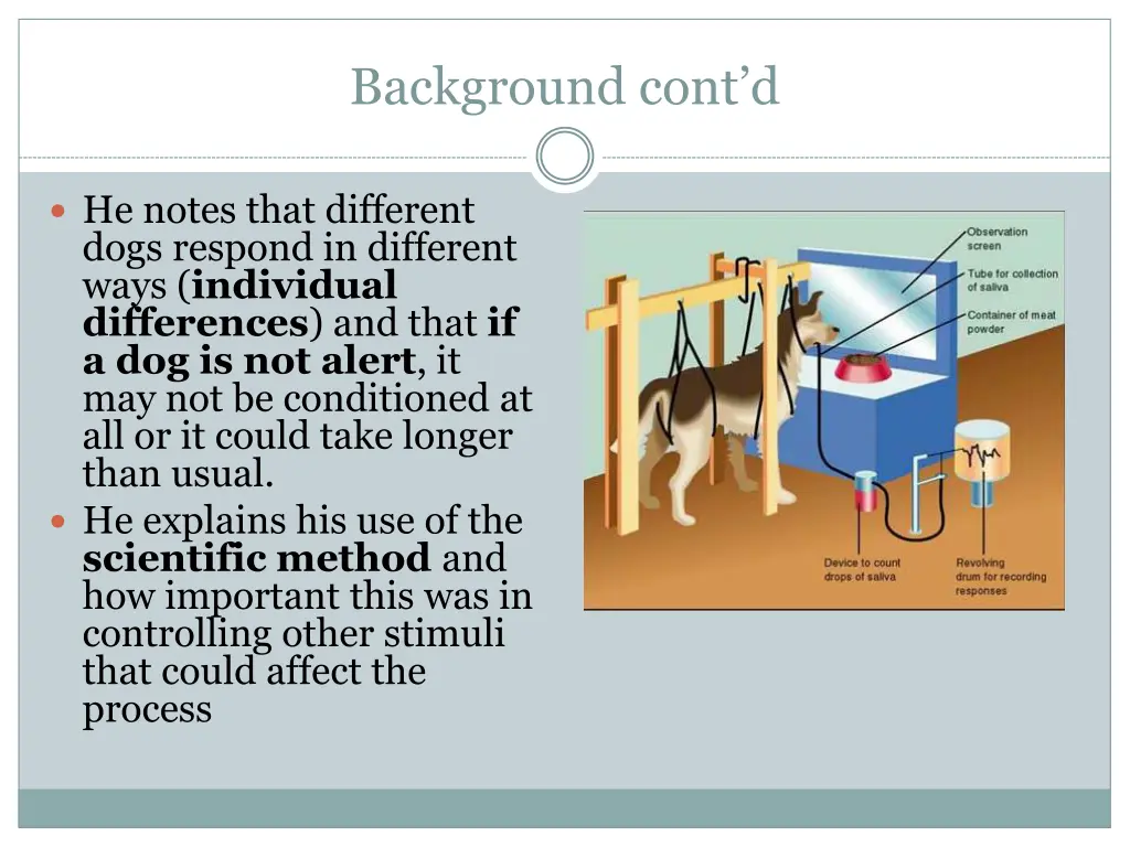 background cont d