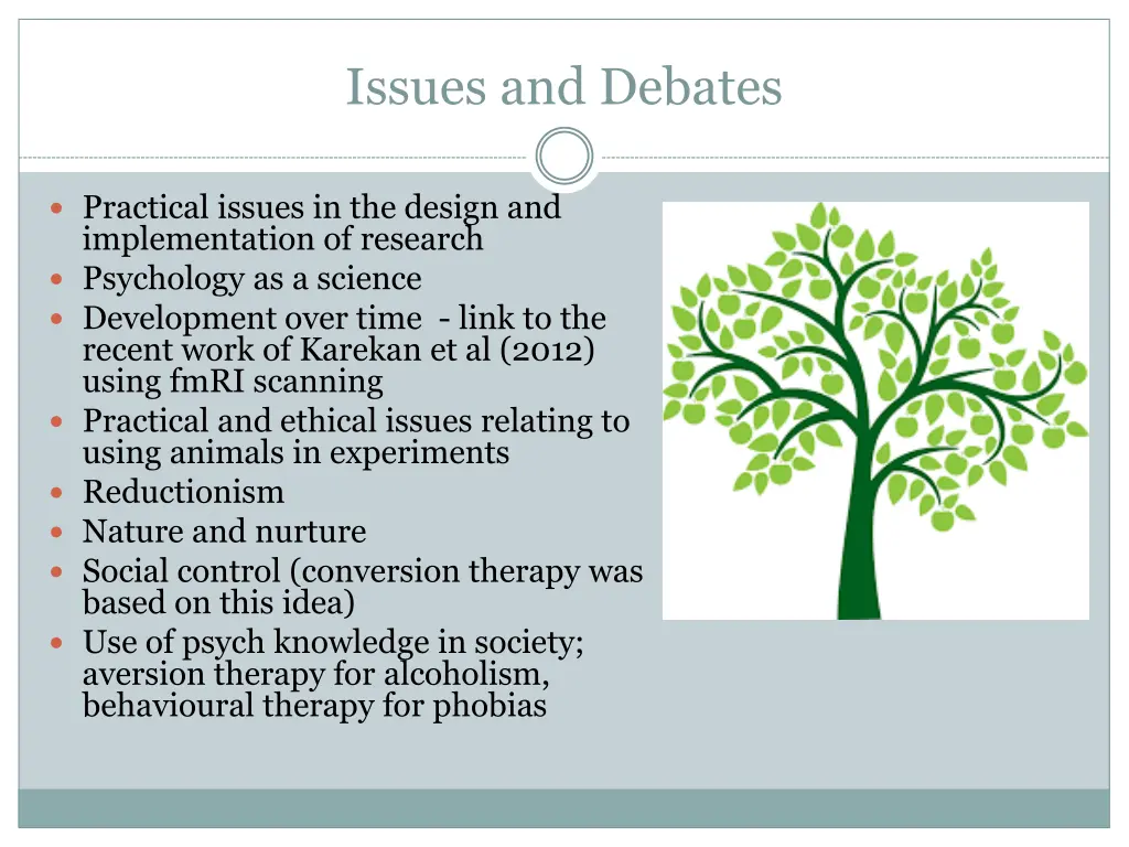 issues and debates