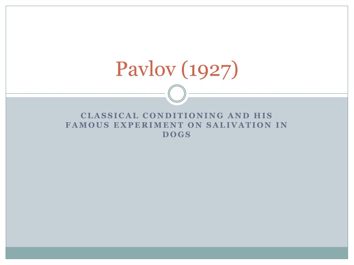 pavlov 1927