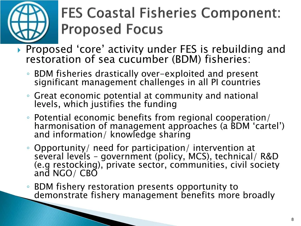 proposed core activity under fes is rebuilding